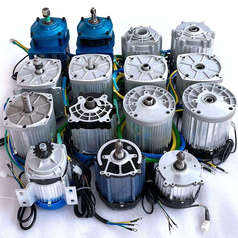 High torque permanent magnet BLDC motors with 48V, 60V, 72V options, widely used in electric tricycles, four-wheel vehicles, agricultural and intelligent equipment.